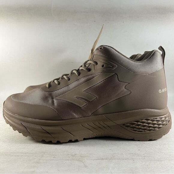 HI-TEC Traveler Men’s Hiking Shoes Lace Up High Top Sneakers Brown Size 10.5 - Picture 3 of 8